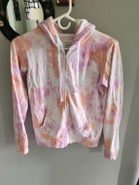 Reflex Pink & Peach Tie-Dye Hoodie
